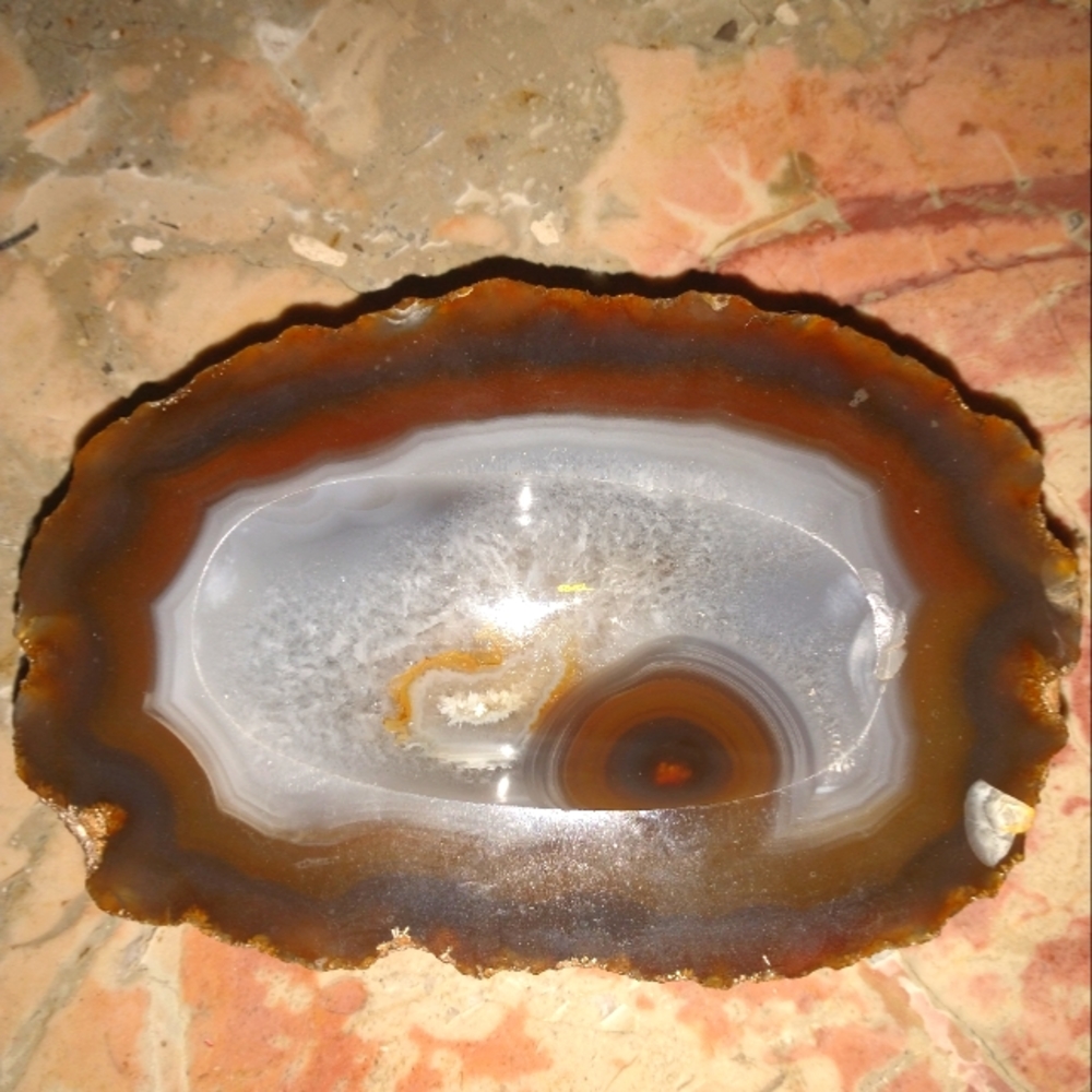 Vintage Agate trinket dish.